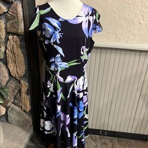Marc Bouwer Purple and Blue Asymmetrical Sundress
